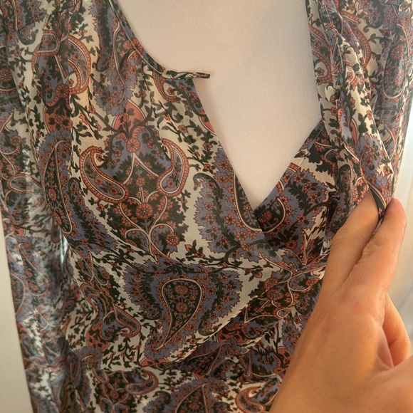 Veronica Beard Sazan Long Sleeve Handkerchief Hem Paisley Dress, SZ 4, $648 - Picture 8 of 12